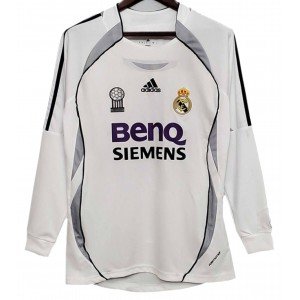 Camisa I Real Madrid 2006 2007 Adidas Retro Manga comprida